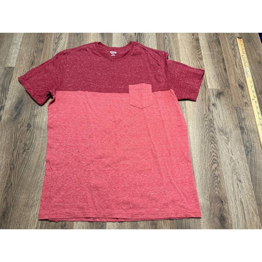 Mossimo Supply Shirt Men's Size Large Red Crewneck Short Sleeve Pocket Tee